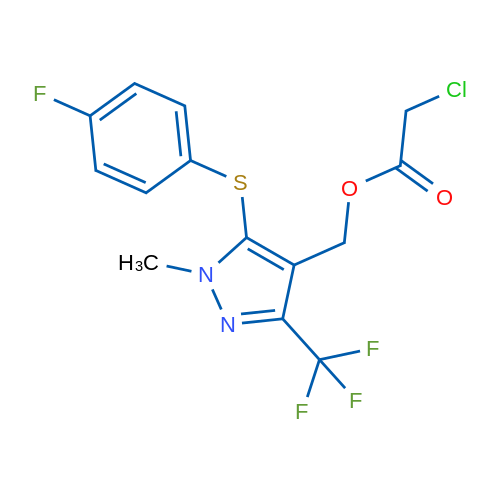 {5-[(4-fluorophenyl)sulfanyl]-1-methyl-3-(trifluoromethyl)-1H-pyrazol-4-yl}methyl 2-chloroacetate 1g