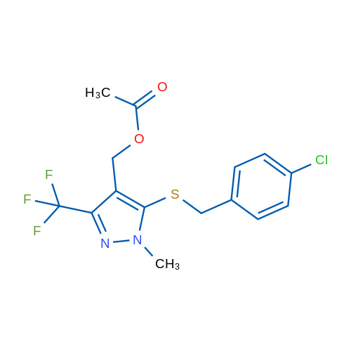 (5-{[(4-chlorophenyl)methyl]sulfanyl}-1-methyl-3-(trifluoromethyl)-1H-pyrazol-4-yl)methyl acetate 1g