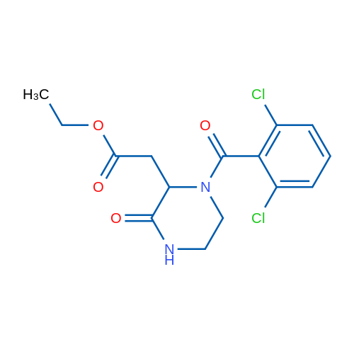 Ethyl 2-[1-(2,6-dichlorobenzoyl)-3-oxopiperazin-2-yl]acetate 1g