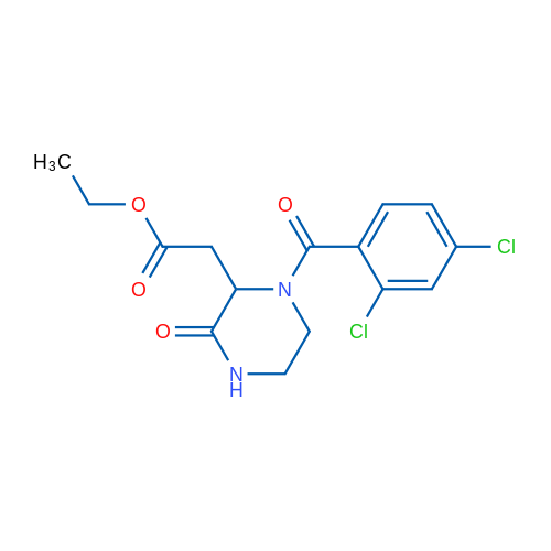 Ethyl 2-[1-(2,4-dichlorobenzoyl)-3-oxopiperazin-2-yl]acetate 1g