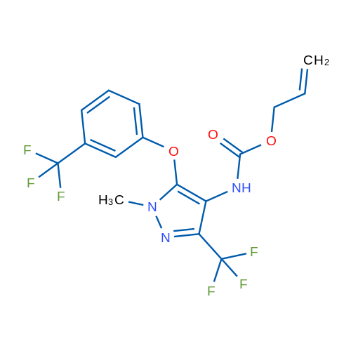 Prop-2-en-1-yl N-[1-methyl-3-(trifluoromethyl)-5-[3-(trifluoromethyl)phenoxy]-1H-pyrazol-4-yl]carbamate 1g