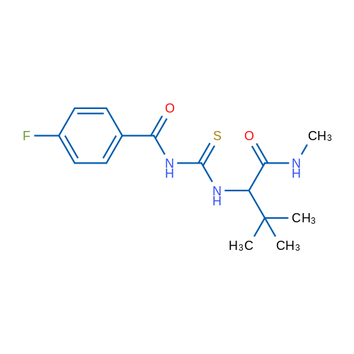 2-({[(4-fluorophenyl)formamido]methanethioyl}amino)-N,3,3-trimethylbutanamide 1g