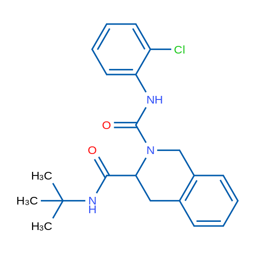 N3-tert-Butyl-N2-(2-chlorophenyl)-1,2,3,4-tetrahydroisoquinoline-2,3-dicarboxamide 1g