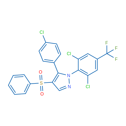 4-(Benzenesulfonyl)-5-(4-chlorophenyl)-1-[2,6-dichloro-4-(trifluoromethyl)phenyl]-1H-pyrazole 1g