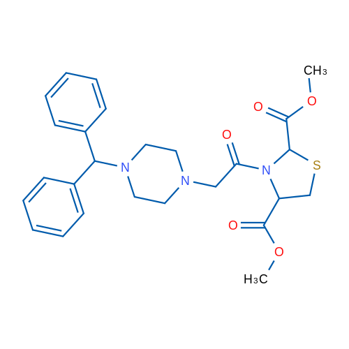 2,4-Dimethyl 3-{2-[4-(diphenylmethyl)piperazin-1-yl]acetyl}-1,3-thiazolidine-2,4-dicarboxylate 1g