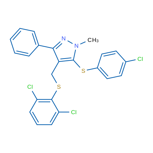 5-[(4-Chlorophenyl)sulfanyl]-4-{[(2,6-dichlorophenyl)sulfanyl]methyl}-1-methyl-3-phenyl-1H-pyrazole 1g