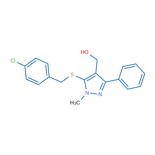 (5-{[(4-chlorophenyl)methyl]sulfanyl}-1-methyl-3-phenyl-1H-pyrazol-4-yl)methanol 1g