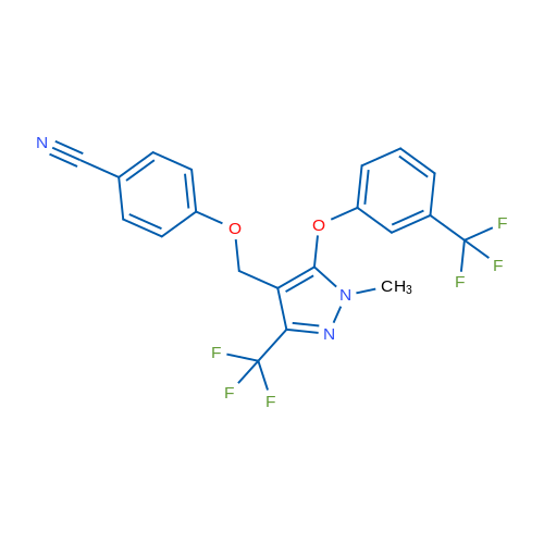 4-{[1-methyl-3-(trifluoromethyl)-5-[3-(trifluoromethyl)phenoxy]-1H-pyrazol-4-yl]methoxy}benzonitrile 1g