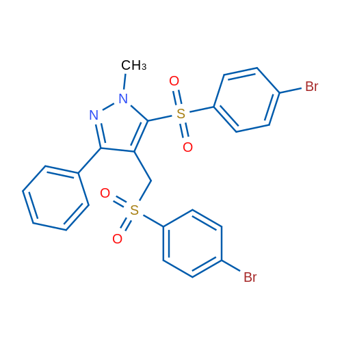 5-(4-Bromobenzenesulfonyl)-4-[(4-bromobenzenesulfonyl)methyl]-1-methyl-3-phenyl-1H-pyrazole 1g