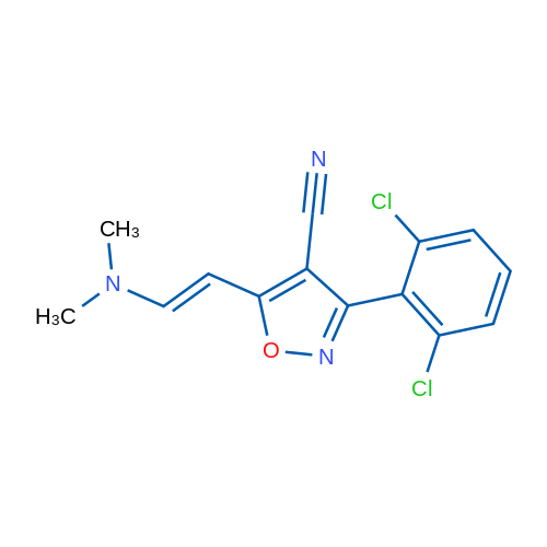 3-(2,6-Dichlorophenyl)-5-[(E)-2-(dimethylamino)ethenyl]-1,2-oxazole-4-carbonitrile 1g