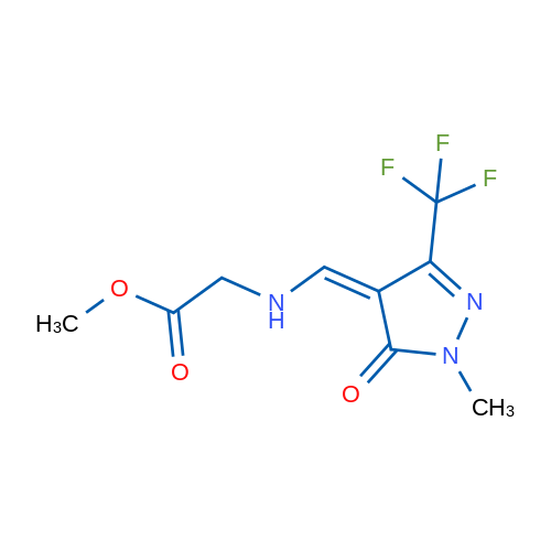 Methyl 2-({[(4Z)-1-methyl-5-oxo-3-(trifluoromethyl)-4,5-dihydro-1H-pyrazol-4-ylidene]methyl}amino)acetate 1g
