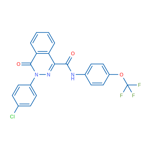 3-(4-Chlorophenyl)-4-oxo-N-[4-(trifluoromethoxy)phenyl]-3,4-dihydrophthalazine-1-carboxamide 1g