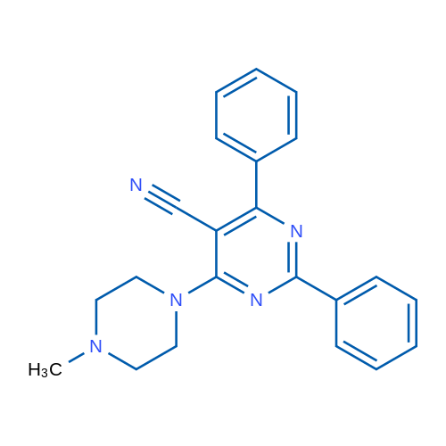 4-(4-Methylpiperazin-1-yl)-2,6-diphenylpyrimidine-5-carbonitrile 1g