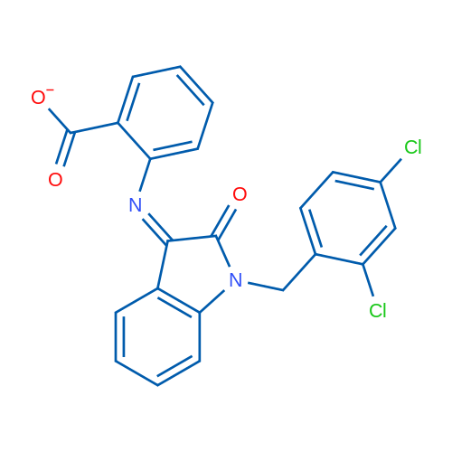 [(3Z)-1-[(2,4-Dichlorophenyl)methyl]-2-oxo-2,3-dihydro-1H-indol-3-ylidene]amino benzoate 1g