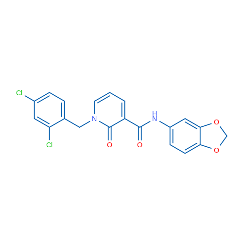 N-(2H-1,3-Benzodioxol-5-yl)-1-[(2,4-dichlorophenyl)methyl]-2-oxo-1,2-dihydropyridine-3-carboxamide 1g