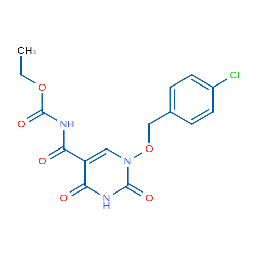 Ethyl N-{1-[(4-chlorophenyl)methoxy]-2,4-dioxo-1,2,3,4-tetrahydropyrimidine-5-carbonyl}carbamate 1g