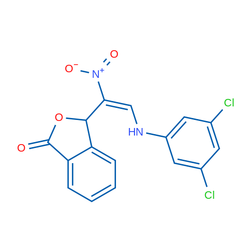 3-[(E)-2-[(3,5-Dichlorophenyl)amino]-1-nitroethenyl]-1,3-dihydro-2-benzofuran-1-one 1g