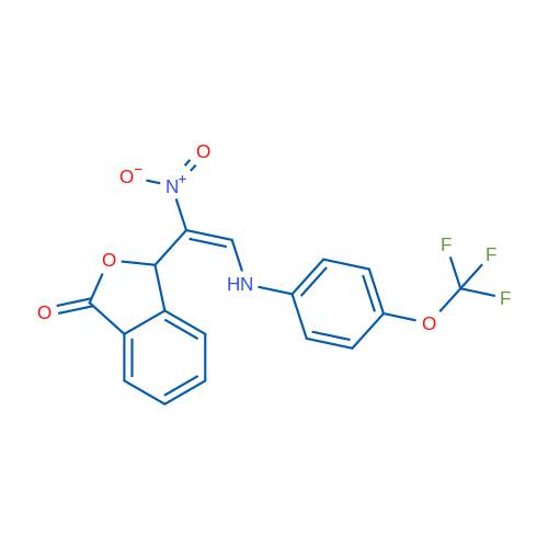 3-[(E)-1-Nitro-2-{[4-(trifluoromethoxy)phenyl]amino}ethenyl]-1,3-dihydro-2-benzofuran-1-one 1g