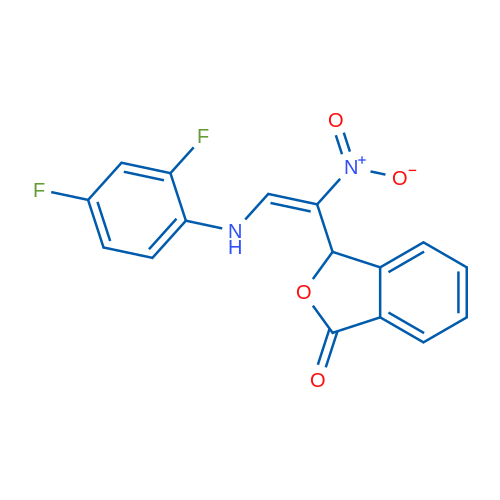 3-[(E)-2-[(2,4-Difluorophenyl)amino]-1-nitroethenyl]-1,3-dihydro-2-benzofuran-1-one 1g