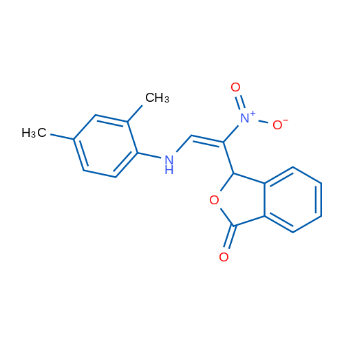 3-[(E)-2-[(2,4-Dimethylphenyl)amino]-1-nitroethenyl]-1,3-dihydro-2-benzofuran-1-one 1g