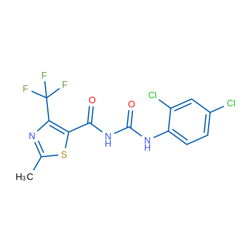 1-(2,4-Dichlorophenyl)-3-[2-methyl-4-(trifluoromethyl)-1,3-thiazole-5-carbonyl]urea 1g