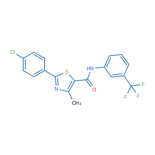 2-(4-Chlorophenyl)-4-methyl-N-[3-(trifluoromethyl)phenyl]-1,3-thiazole-5-carboxamide 1g