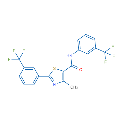 4-Methyl-N,2-bis[3-(trifluoromethyl)phenyl]-1,3-thiazole-5-carboxamide 1g