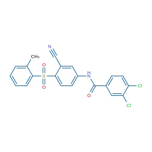 3,4-Dichloro-N-[3-cyano-4-(2-methylbenzenesulfonyl)phenyl]benzamide 1g