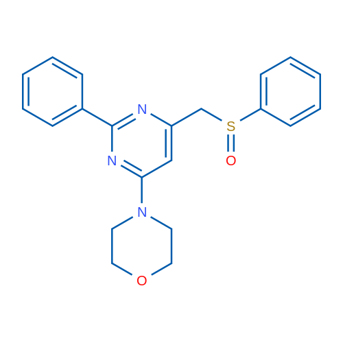 4-{6-[(benzenesulfinyl)methyl]-2-phenylpyrimidin-4-yl}morpholine 1g