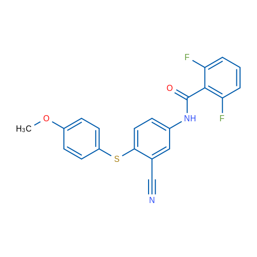N-{3-cyano-4-[(4-methoxyphenyl)sulfanyl]phenyl}-2,6-difluorobenzamide 1g