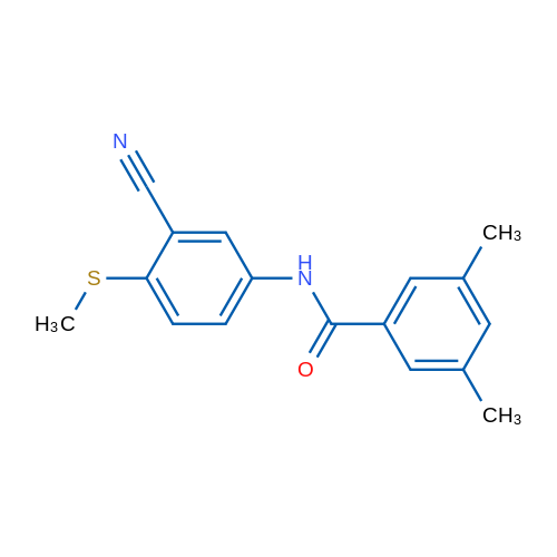 N-[3-Cyano-4-(methylsulfanyl)phenyl]-3,5-dimethylbenzamide 1g