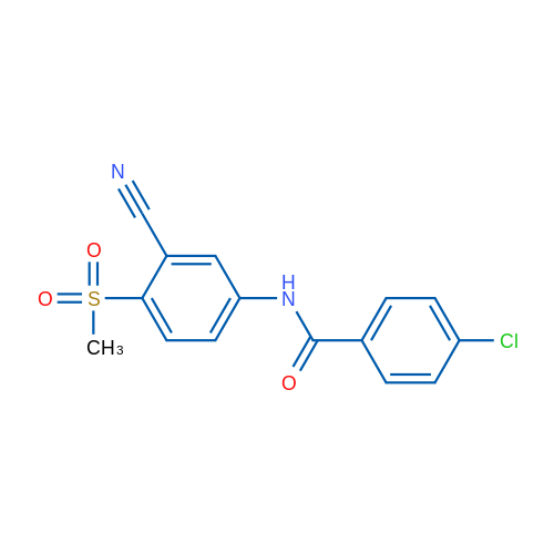 4-Chloro-N-(3-cyano-4-methanesulfonylphenyl)benzamide 1g