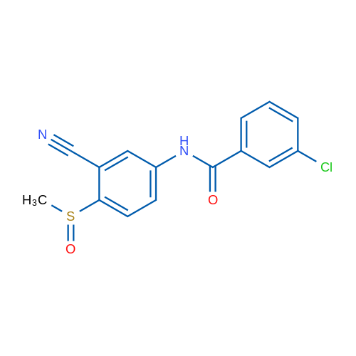 3-Chloro-N-(3-cyano-4-methanesulfinylphenyl)benzamide 1g