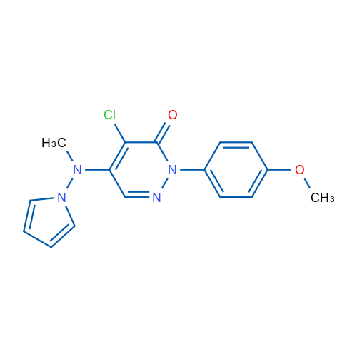 4-Chloro-2-(4-methoxyphenyl)-5-[methyl(1H-pyrrol-1-yl)amino]-2,3-dihydropyridazin-3-one 1g