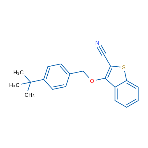 3-[(4-tert-Butylphenyl)methoxy]-1-benzothiophene-2-carbonitrile 1g
