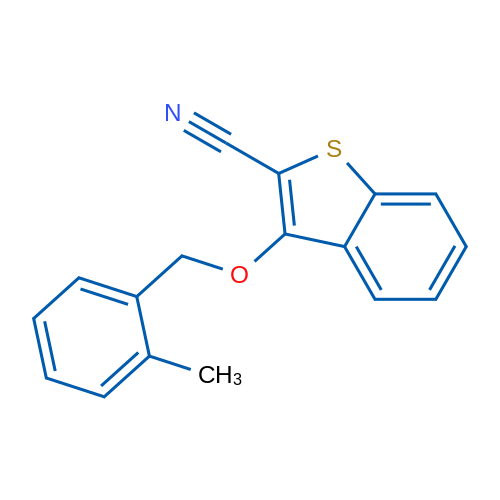 3-[(2-Methylphenyl)methoxy]-1-benzothiophene-2-carbonitrile 1g