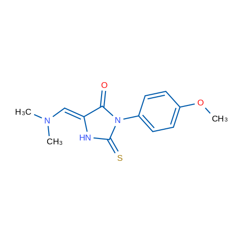 (5Z)-5-[(Dimethylamino)methylidene]-3-(4-methoxyphenyl)-2-sulfanylideneimidazolidin-4-one 1g