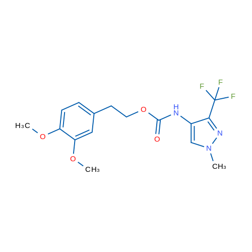 2-(3,4-Dimethoxyphenyl)ethyl N-[1-methyl-3-(trifluoromethyl)-1H-pyrazol-4-yl]carbamate 1g