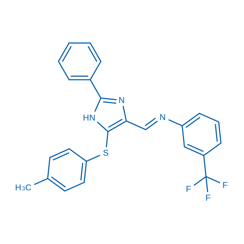 (1E)-1-{5-[(4-methylphenyl)sulfanyl]-2-phenyl-1H-imidazol-4-yl}-N-[3-(trifluoromethyl)phenyl]methanimine 1g