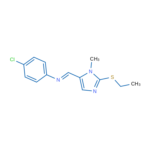 (1E)-N-(4-Chlorophenyl)-1-[2-(ethylsulfanyl)-1-methyl-1H-imidazol-5-yl]methanimine 1g