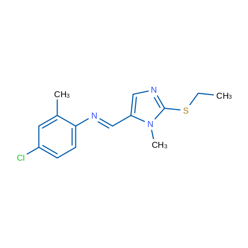 (1E)-N-(4-Chloro-2-methylphenyl)-1-[2-(ethylsulfanyl)-1-methyl-1H-imidazol-5-yl]methanimine 1g