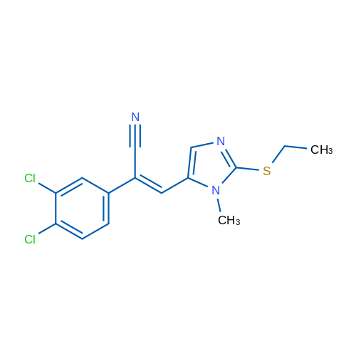 (2Z)-2-(3,4-Dichlorophenyl)-3-[2-(ethylsulfanyl)-1-methyl-1H-imidazol-5-yl]prop-2-enenitrile 1g