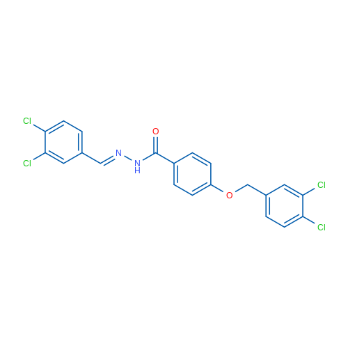 4-[(3,4-Dichlorophenyl)methoxy]-N'-[(1E)-(3,4-dichlorophenyl)methylidene]benzohydrazide 1g