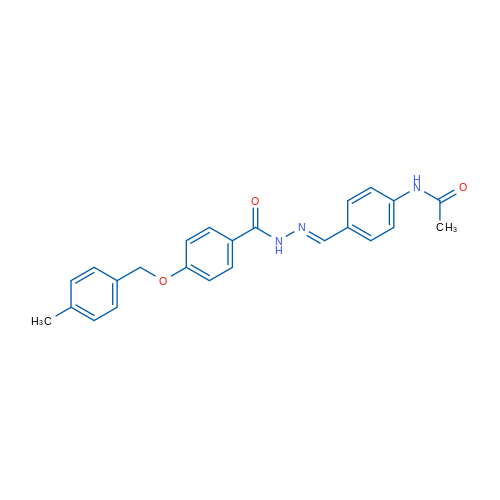 N-{4-[(1E)-[({4-[(4-methylphenyl)methoxy]phenyl}formamido)imino]methyl]phenyl}acetamide 1g