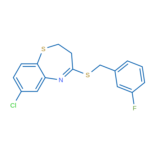 7-Chloro-4-{[(3-fluorophenyl)methyl]sulfanyl}-2,3-dihydro-1,5-benzothiazepine 1g