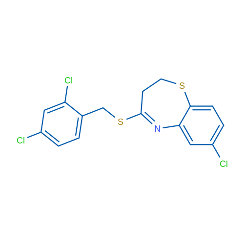 7-Chloro-4-{[(2,4-dichlorophenyl)methyl]sulfanyl}-2,3-dihydro-1,5-benzothiazepine 1g