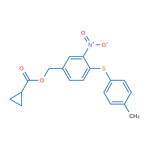 {4-[(4-methylphenyl)sulfanyl]-3-nitrophenyl}methyl cyclopropanecarboxylate 1g
