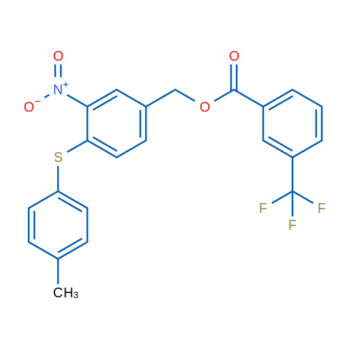 {4-[(4-methylphenyl)sulfanyl]-3-nitrophenyl}methyl 3-(trifluoromethyl)benzoate 1g