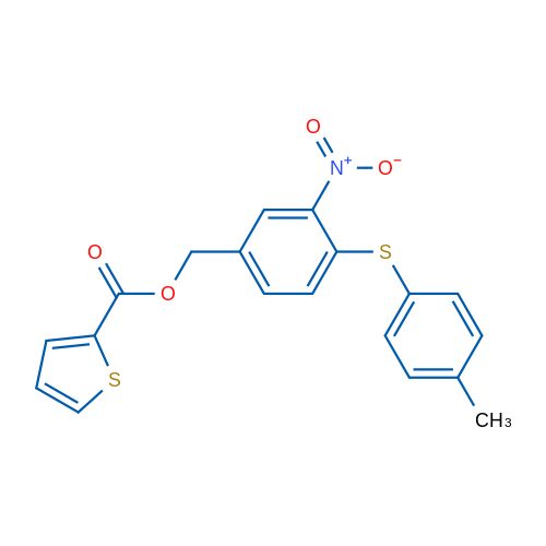 {4-[(4-methylphenyl)sulfanyl]-3-nitrophenyl}methyl thiophene-2-carboxylate 1g