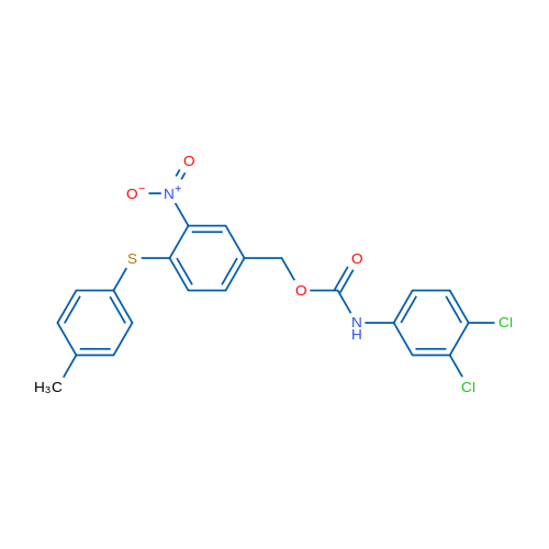 {4-[(4-methylphenyl)sulfanyl]-3-nitrophenyl}methyl N-(3,4-dichlorophenyl)carbamate 1g